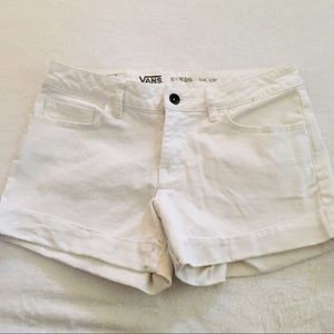 Vans White Boyfriend High Waisted Jean Shorts 27”